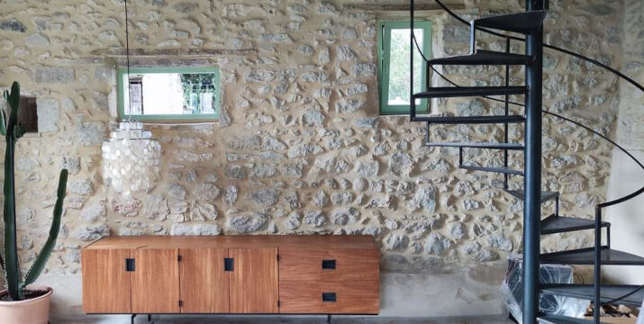 Escalier hélicoïdale, garde-corps