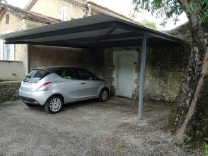 Abris voiture toiture bac acier